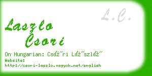 laszlo csori business card